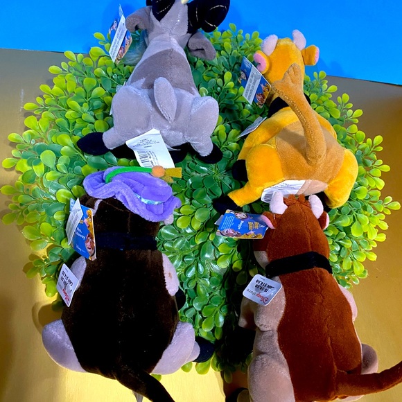 DISNEY STORE NWT VTG 2004 HOME ON THE RANGE BEAN BAG PLUSH w/SOUND COMPLETE SET - Picture 9 of 13